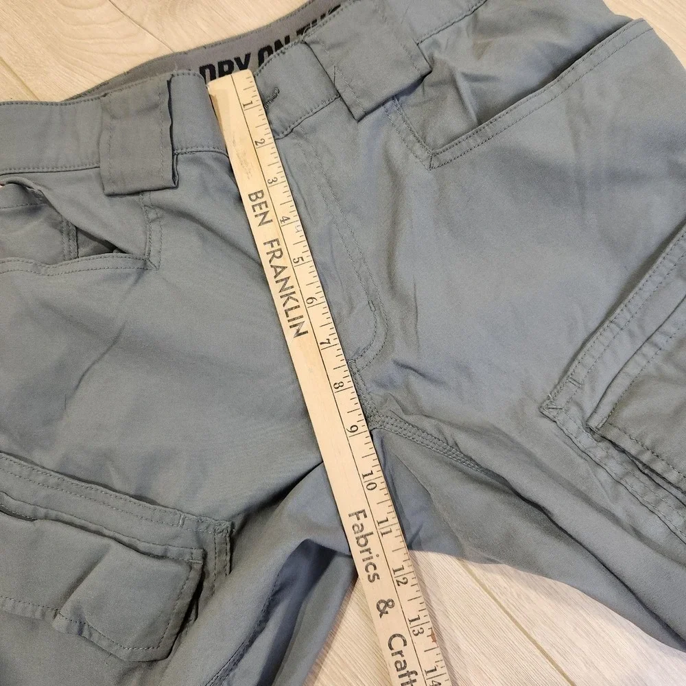 Duluth Trading Flex Dry On The Fly Pants Mens 30x30 Gray Cargo Stretch Workwear